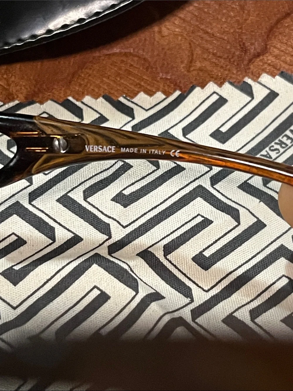 Versace Women's Black/Brown Gradient Oversized Sunglasses with Gold Logo